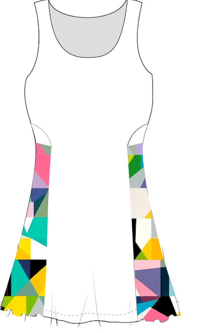 Pastel Prism 4 - Way Stretch Tennis Dress with Ventilated Sideband - TED Tennis Every Day